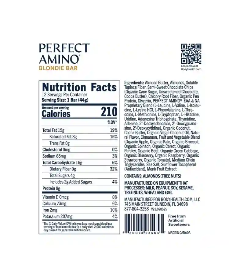Buy BodyHealth Perfect Amino Bar Blondie at LiveHelfi