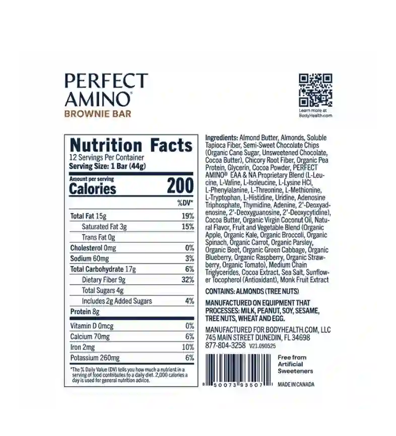 Buy BodyHealth Perfect Amino Bar Brownie at LiveHelfi