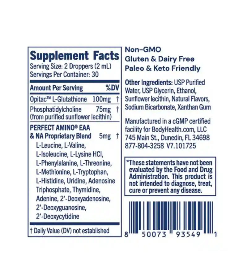 Buy BodyHealth Liposomal Glutathione at LiveHelfi