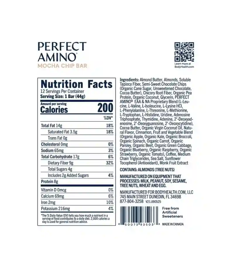 Buy BodyHealth Perfect Amino Bar Mocha Chip at LiveHelfi